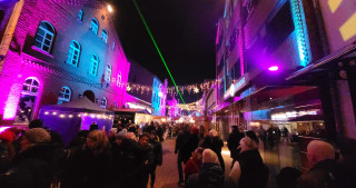 Eisskulptur beim Lichterfestival 2023