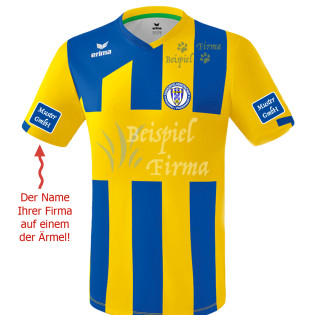 Firmenlogo auf Trikot/Ärmel