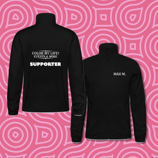 Fleecejacke in der "Supporter-Edition" mit Name